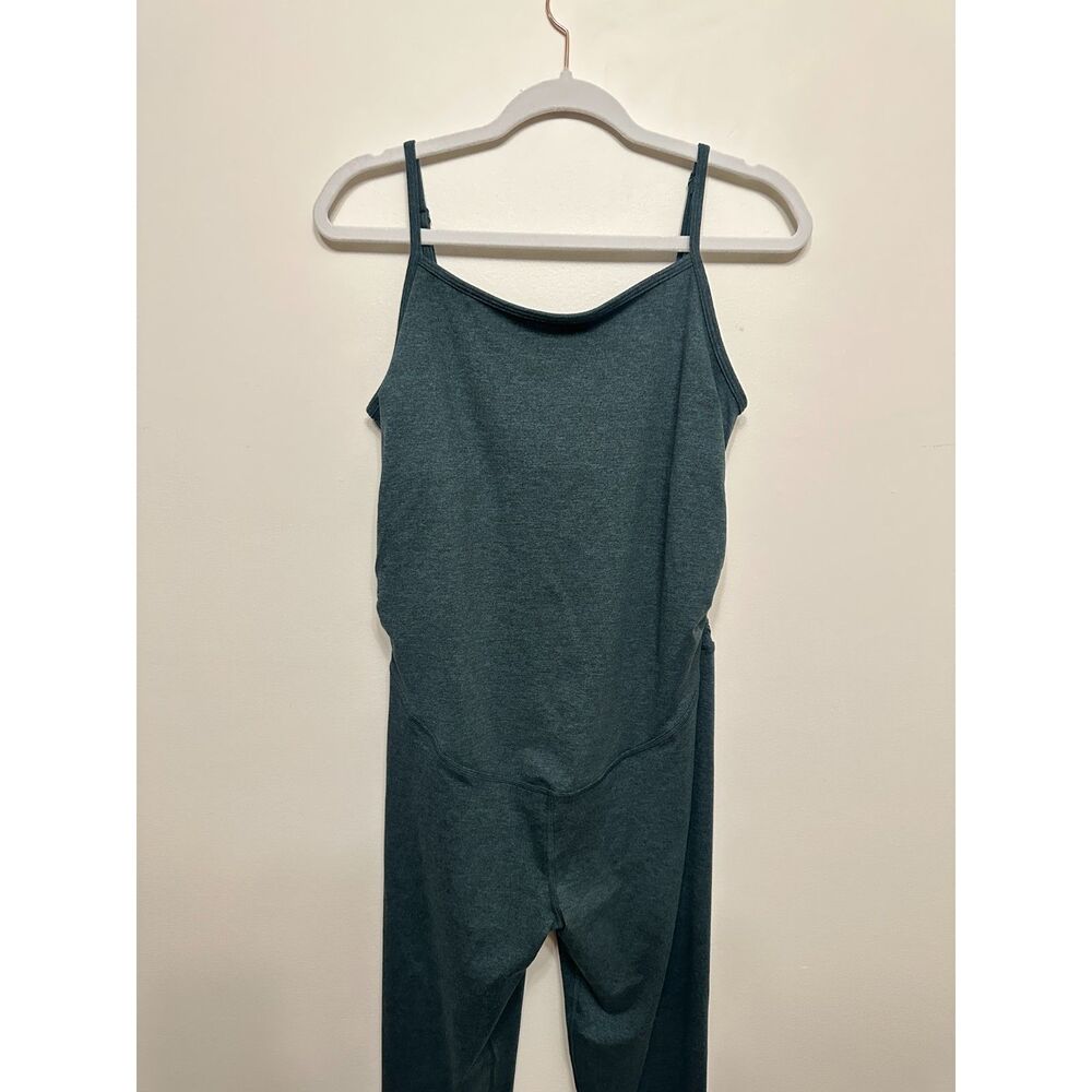 Quince Ultra-Soft Maternity Jumpsuit Size M Heather Green Yoga Athleisure